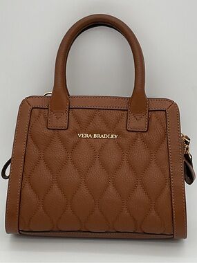 Vera Bradley Quilted Natalie Crossbody Brown Leather Bag